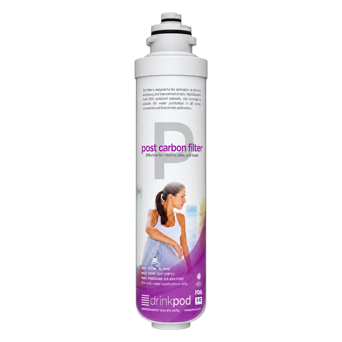 Drinkpod post carbon filter pod