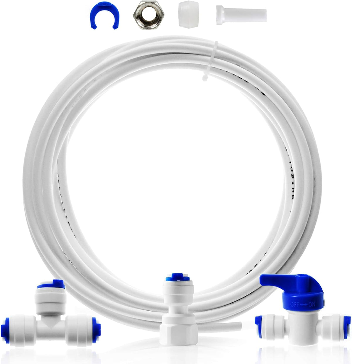 Drinkpod Fridge Water Line Connection and Ice Maker Installation Kit for Reverse Osmosis RO Systems &amp; Water Filters, 1/4&quot;, 20 feet