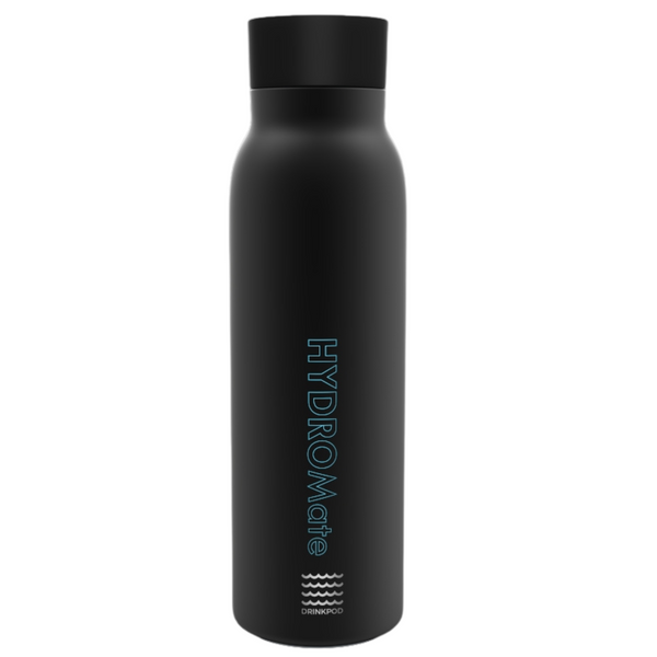 DRINKPOD Hydromate 20 oz. Black Stainless Steel Vacuum Insulated Hydration Water  Bottle With Tracking App and Reminder Settings DP-HYDRO-B - The Home Depot