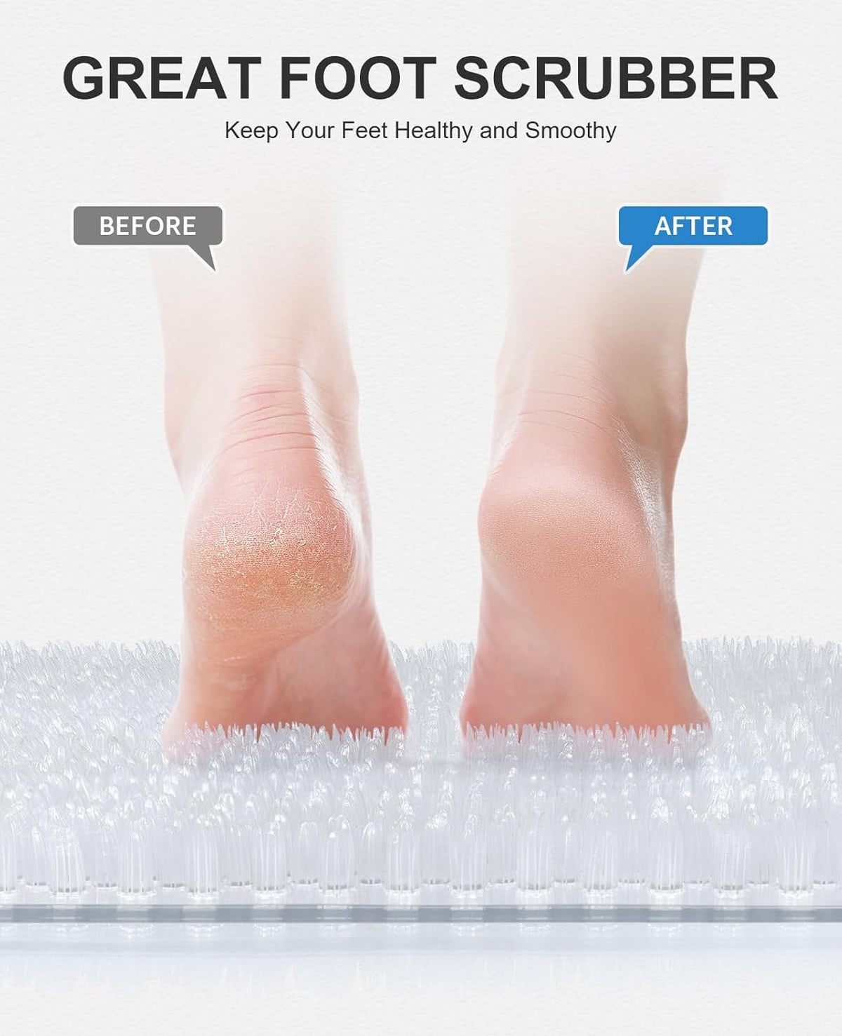 Non Slip Grassy Bathtub Mat with Soft Bristles for Scrubbing Feet