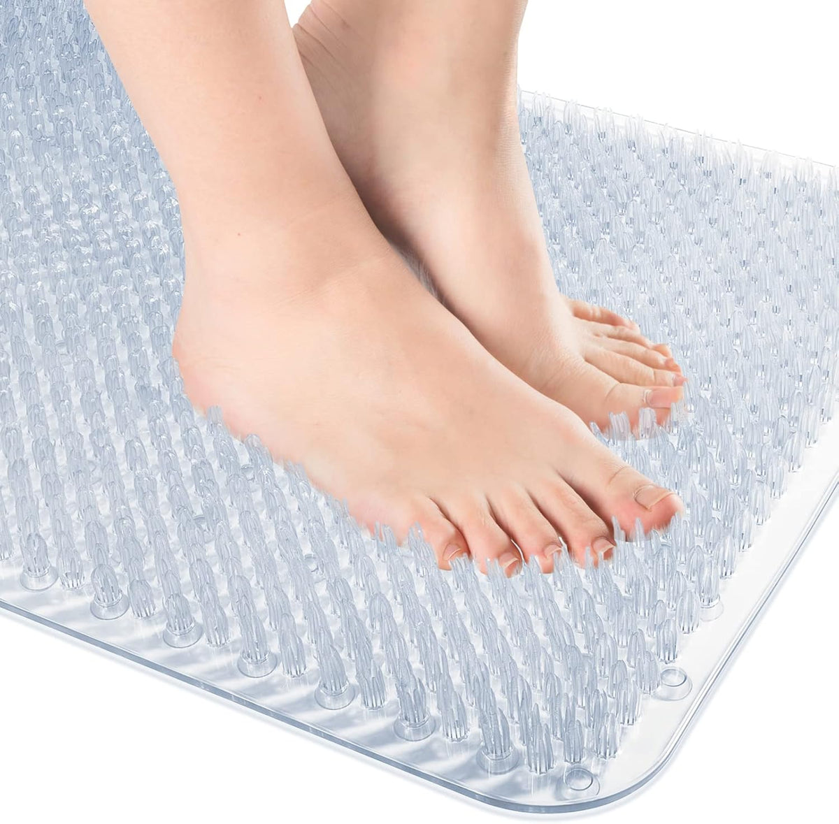 Non Slip Grassy Bathtub Mat with Soft Bristles for Scrubbing Feet