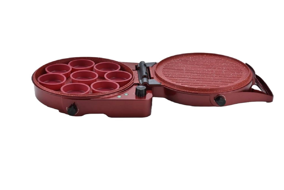 DRINKPOD 12-Inch Pizza Maker &amp; Electric Griddle Nonstick, 180 Flat Open, Dual Heating Plates, Adjustable Temp &amp; Timer  Ideal for Pancakes, Crepes, Quesadillas, Grilled Cheese