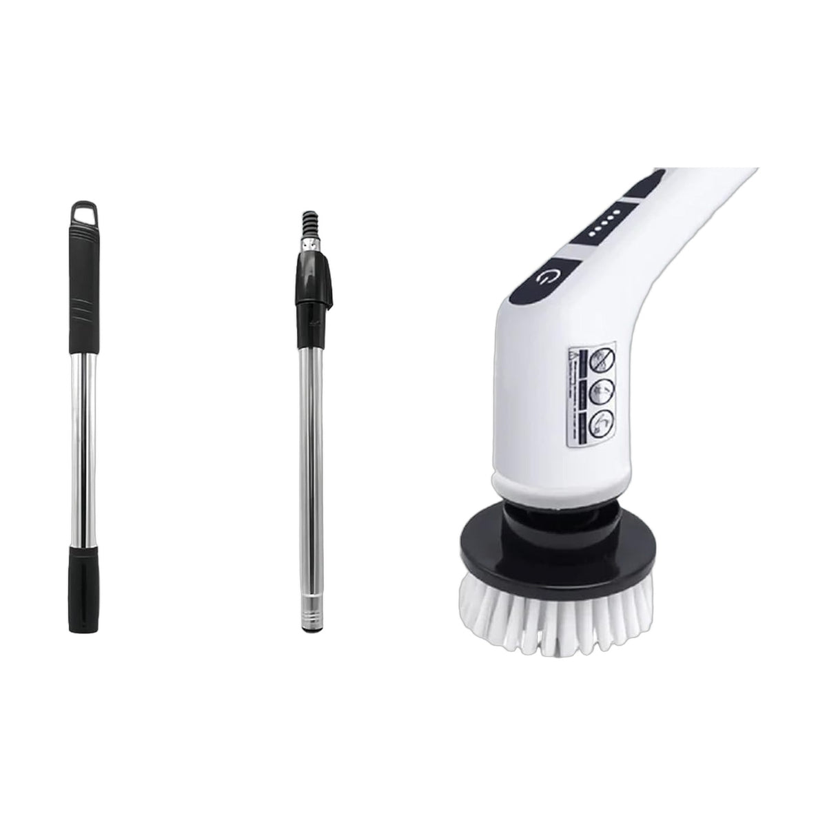 Cordless Rechargeable Power Scrubber Brush with 7 Heads - Extendable & Versatile for Effortless Cleaning
