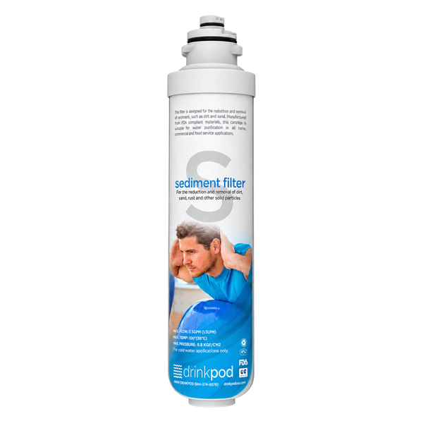 Drinkpod sediment filter pod