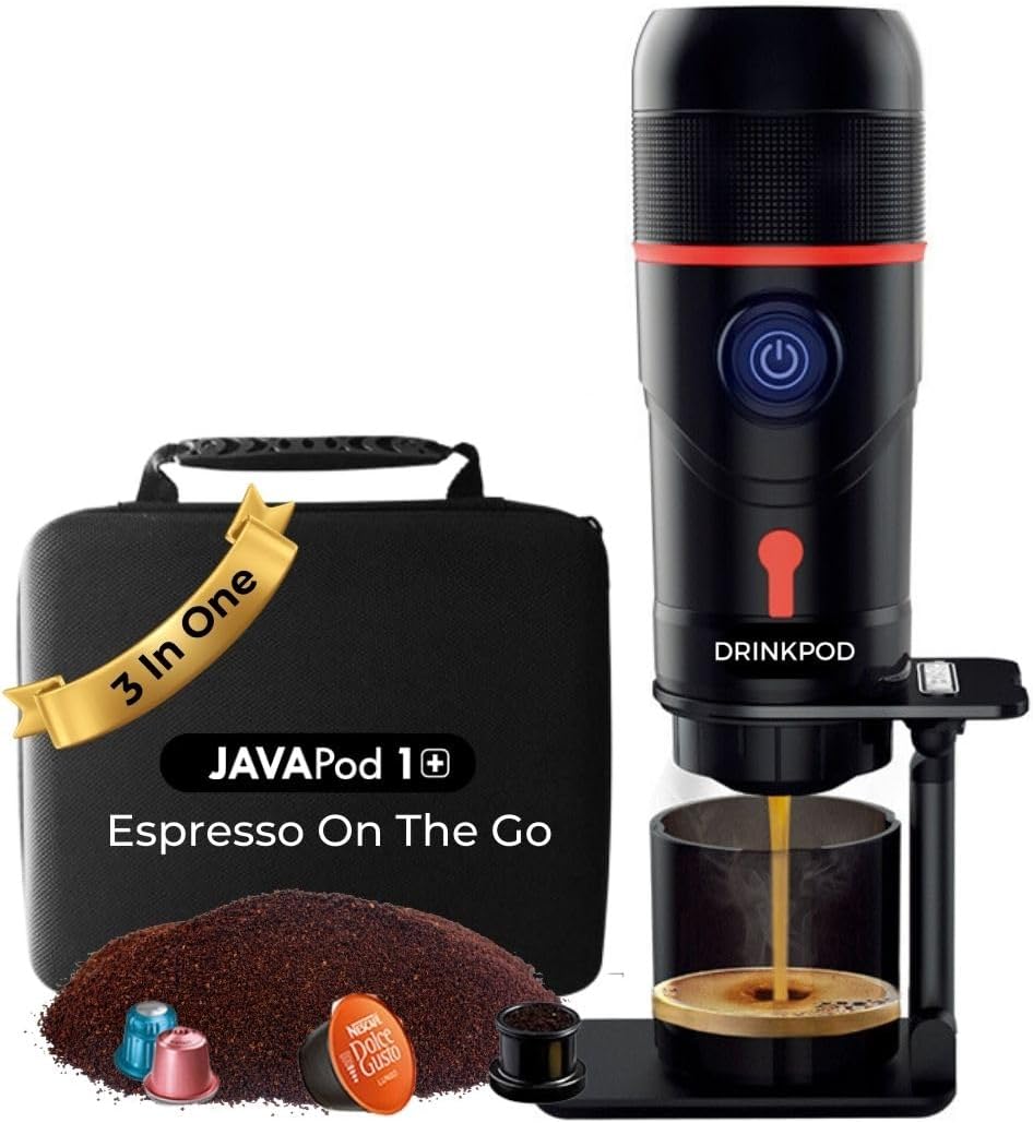 3 in 1 Hot & Cold Brew Coffee Espresso Maker Portable Machine Black with  Case US