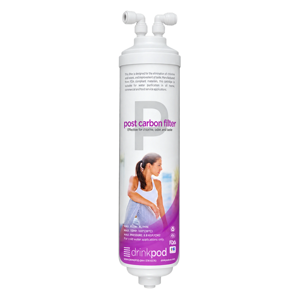 Drinkpod inline post carbon filter pod