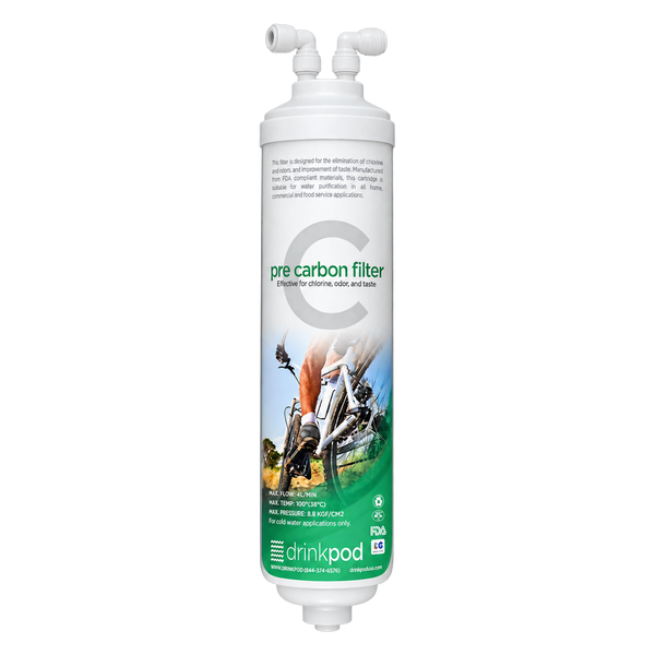 Drinkpod inline pre carbon filter pod