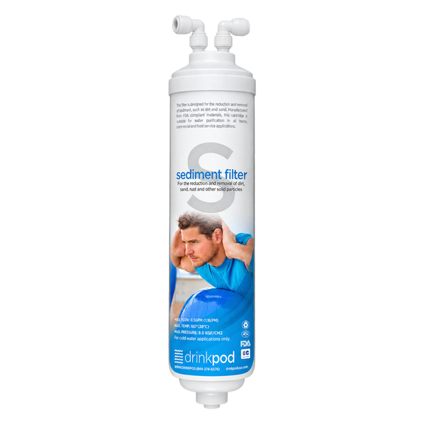 Drinkpod inline sediment filter pod