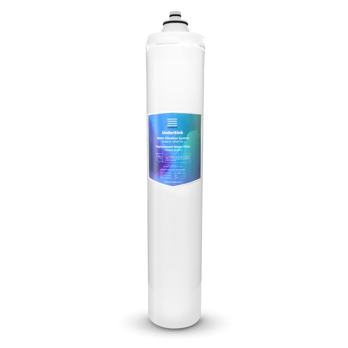 Under Sink Drinking Water Filter System, 20K Ultra High Capacity NSF/ANSI 42 Certified, Direct Connect Under Counter Filter