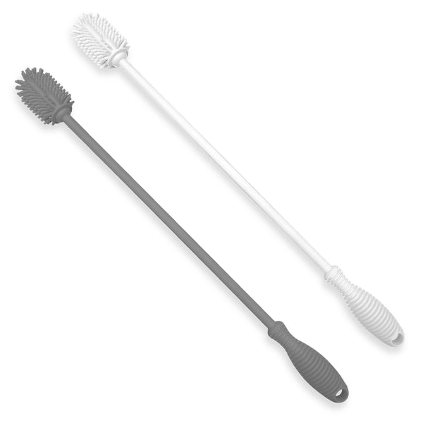 Silicone Bottle Brush, 2-Pack, Grey & White