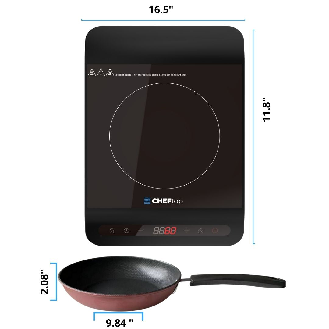 Cheftop Induction 2 Burner Cooktop - Portable 120V Digital Ceramic Top 2  Burner Electric Cook, 2 Burner - Fred Meyer