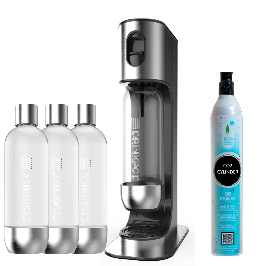 SODAPod Pro Stainless Steel Premium Sparkling Water Machine