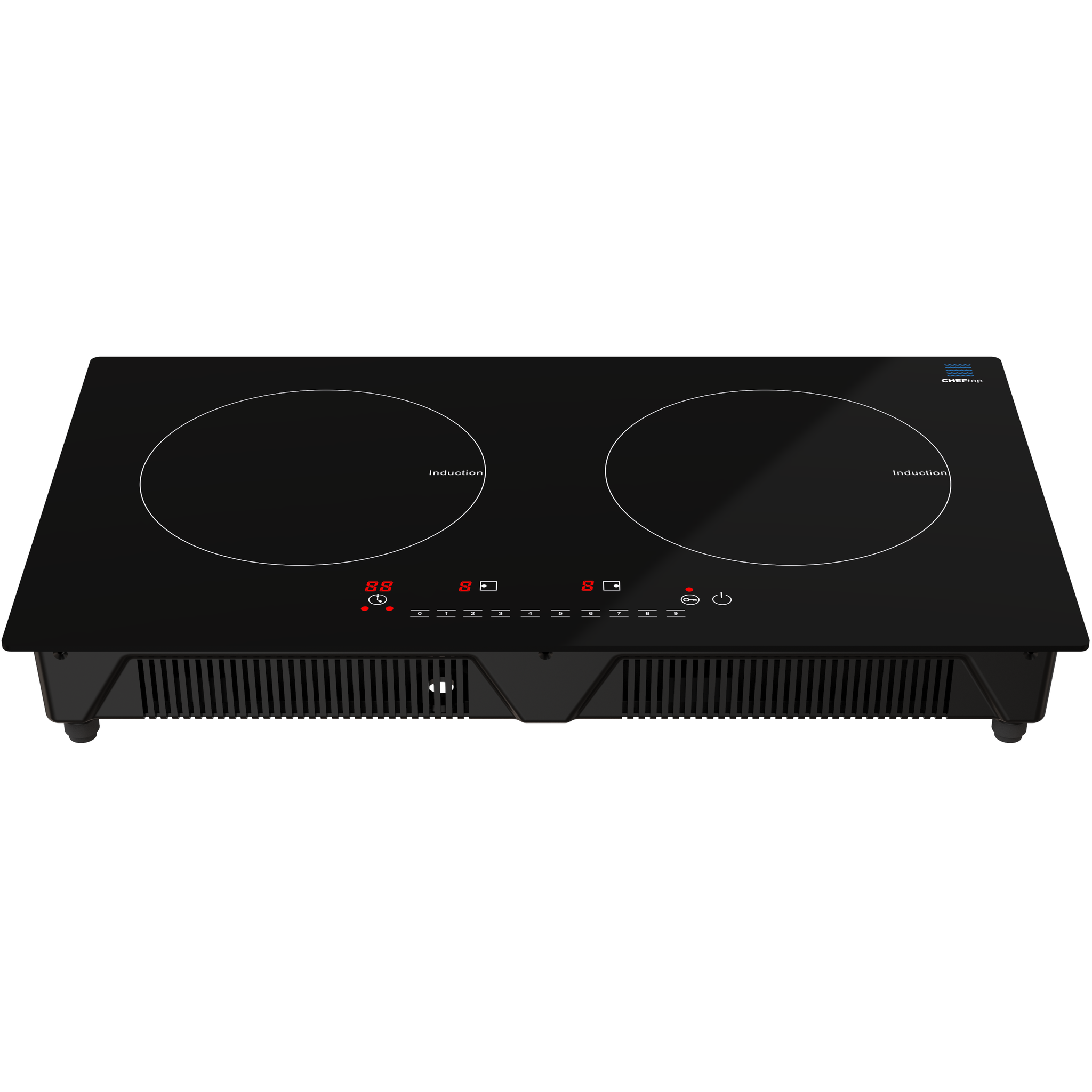 CHEFTop Dual Burner Induction Cooktop Horizontal Drinkpod
