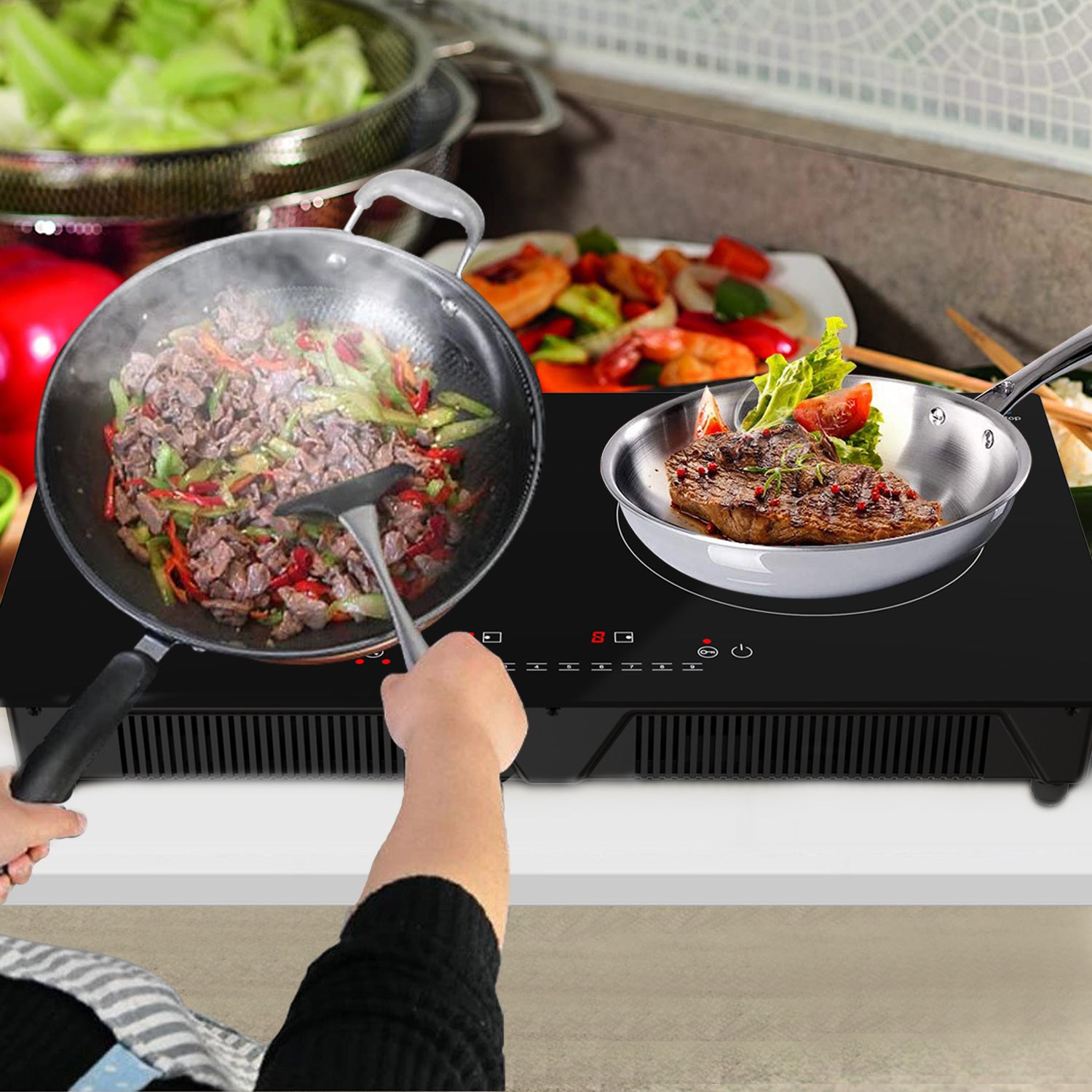 Double Induction Cooktop - Specialty Countertop Appliances 