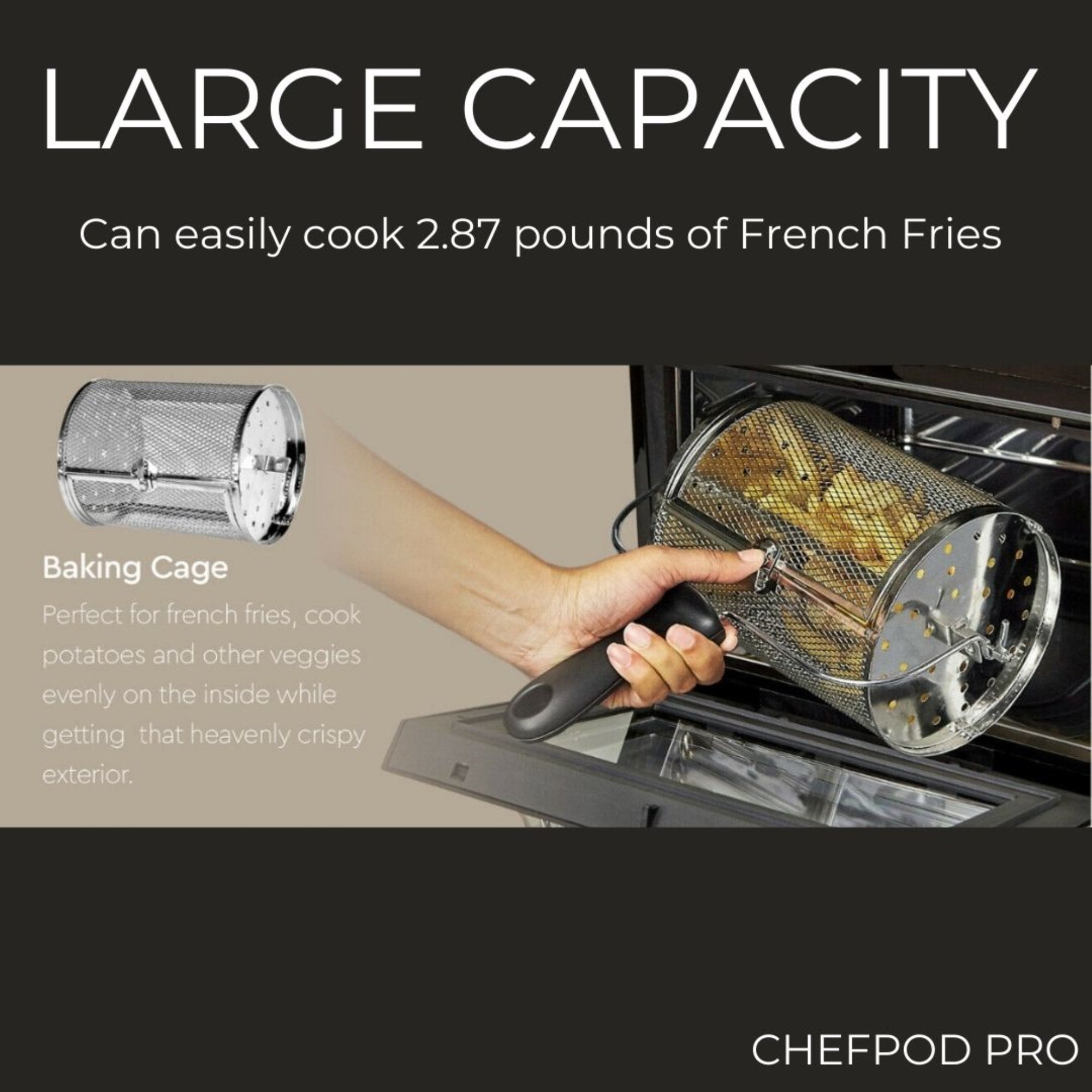 Safe Kitchen Roasting Cooking Tool Air Fryer 3.5L Basket Baking Tray  Kitchenware