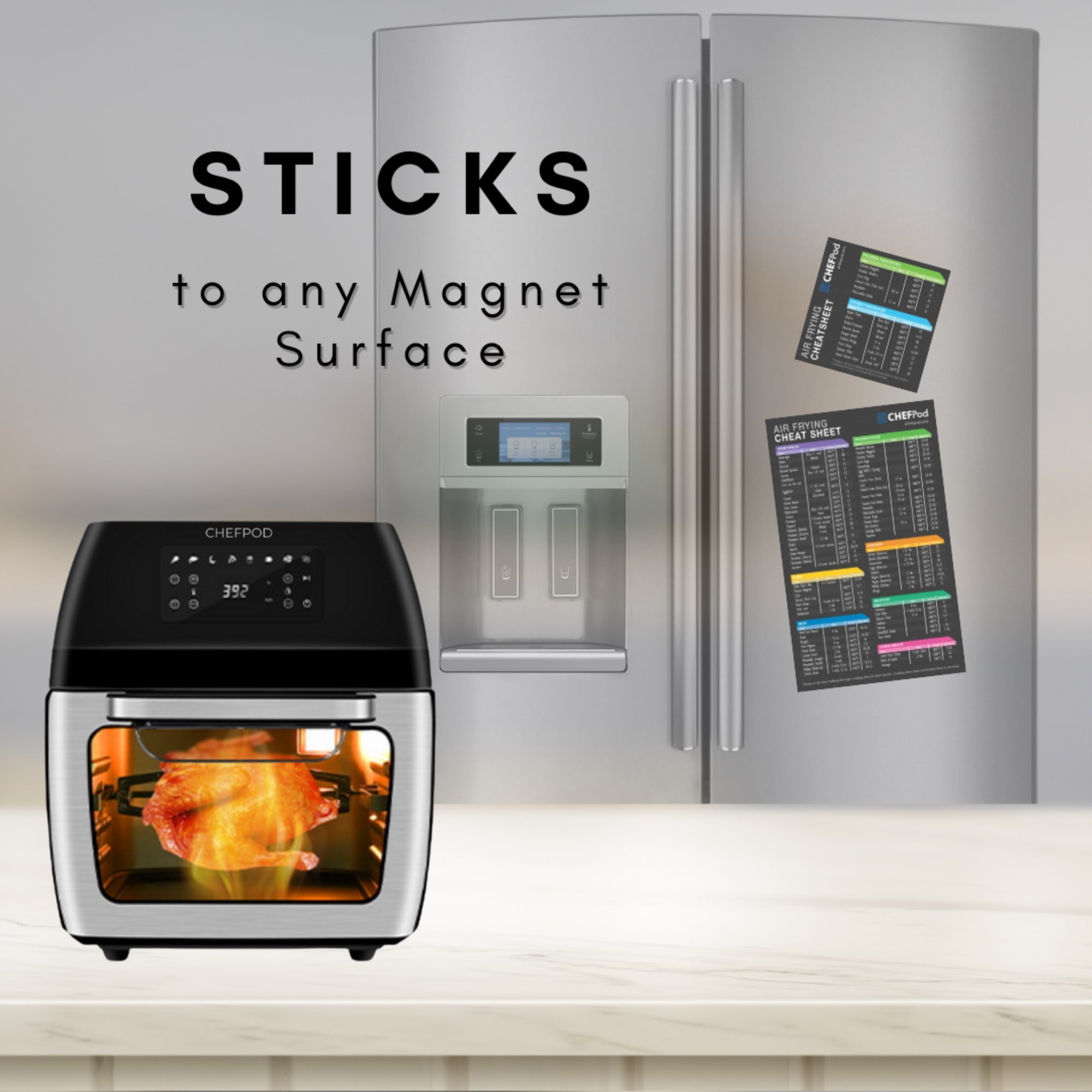 Chefpod Pro 13 qt. Stainless Steel Air Fryer Oven Digital Touchscreen