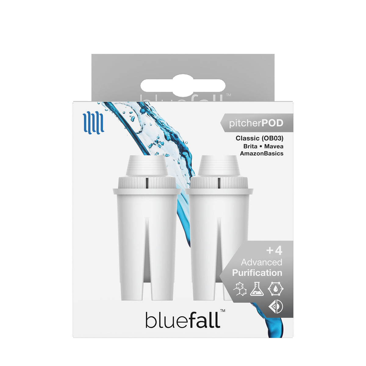 Brita Compatible Classic Water Filter Pitcher - Compatible by Bluefall