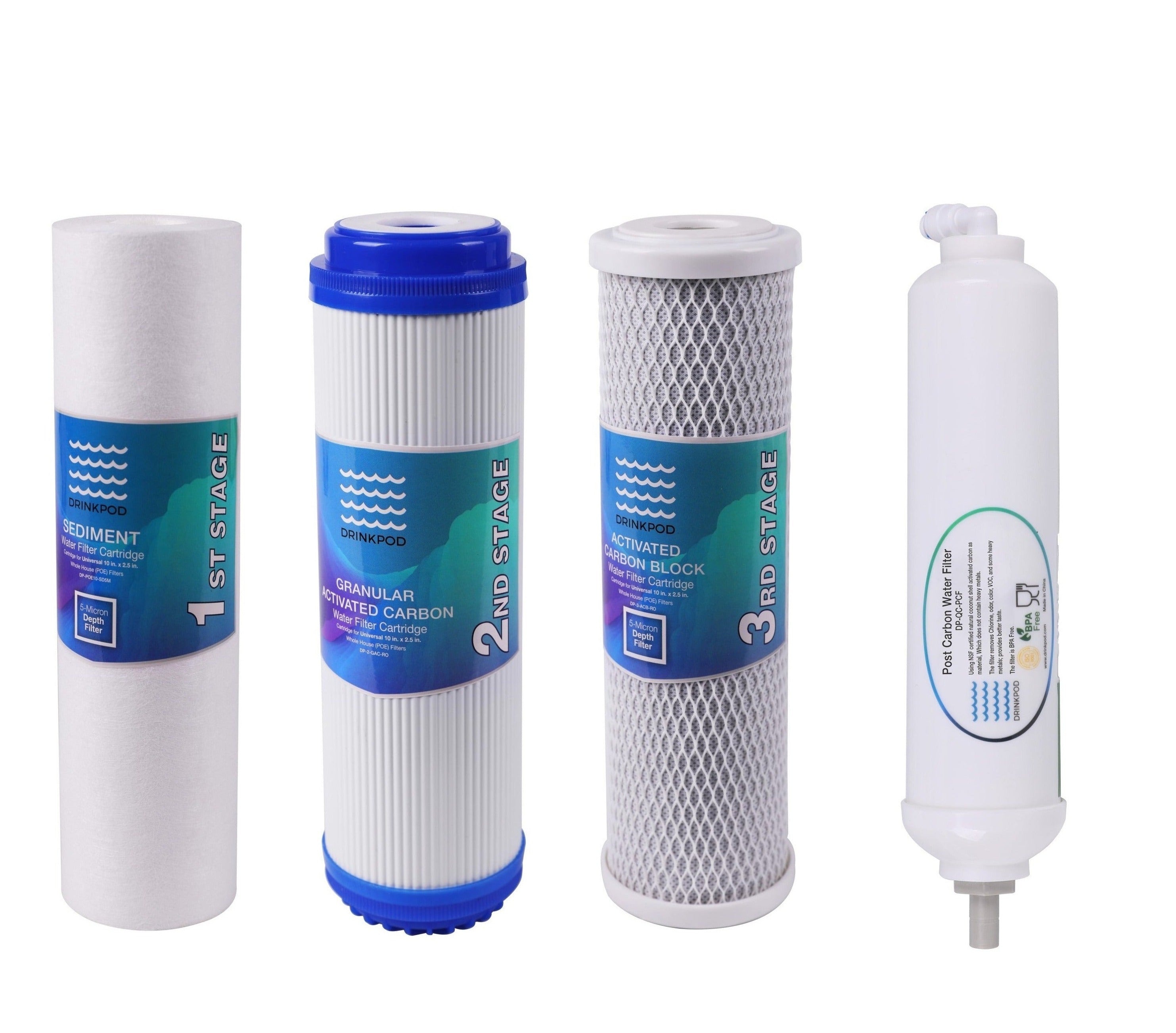 Replacement Filters For 6 Stage Aquarium Reef Reverse Osmosis RO/DI Water Systems (Sediment, GAC, Carbon, 2 DI Filters) - Aqua True Blue - Foto 2