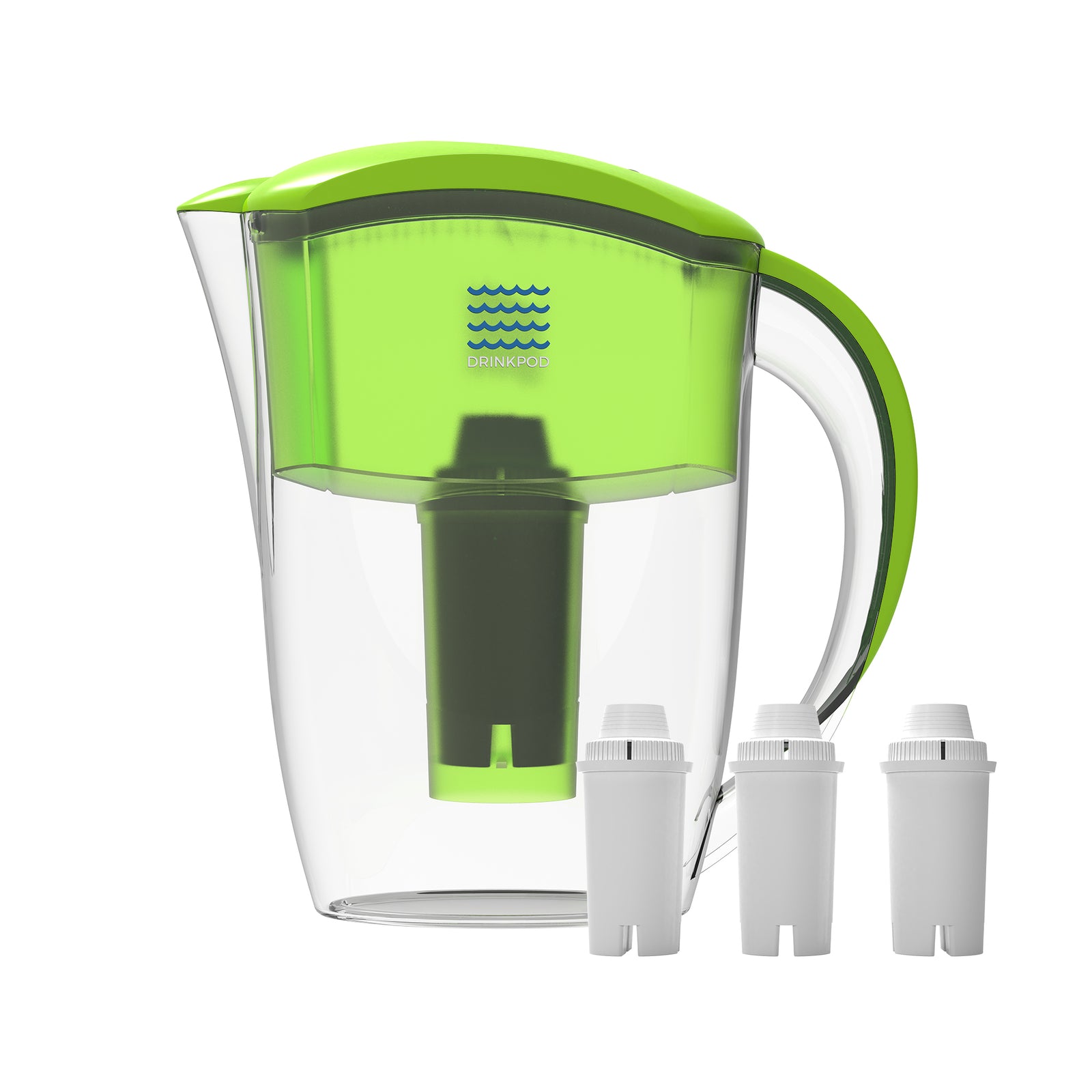 Drinkpod Alkaline Water Filter Pitcher, 8-Stage Cartridge 2.5L