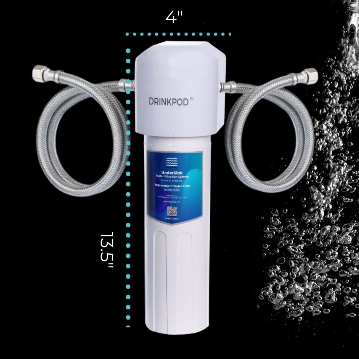 Under Sink Water Filtration System 20,000 Gallons High Capacity Flow NSF Certified