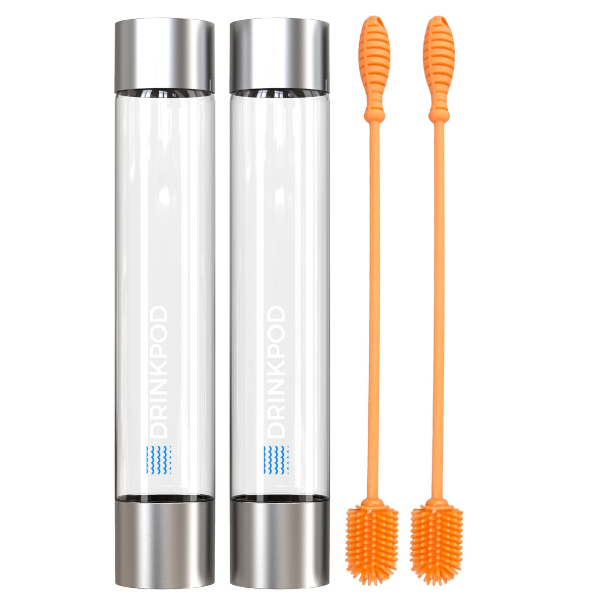 Fizzpod Bottles 2 Pack &amp; Optional Cleaning Brush