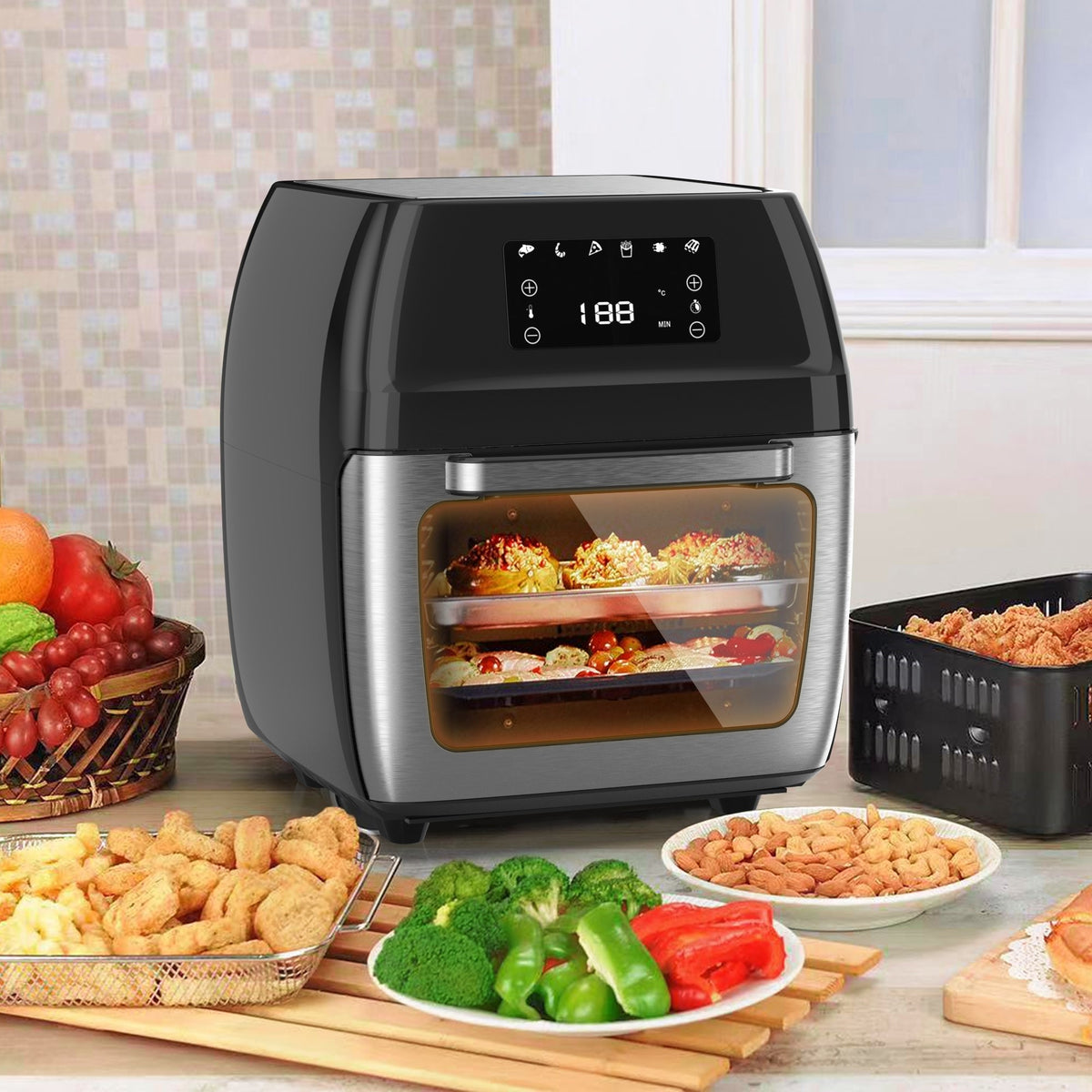 12L Air Fryer Oven With Rotisserie & Dehydrator