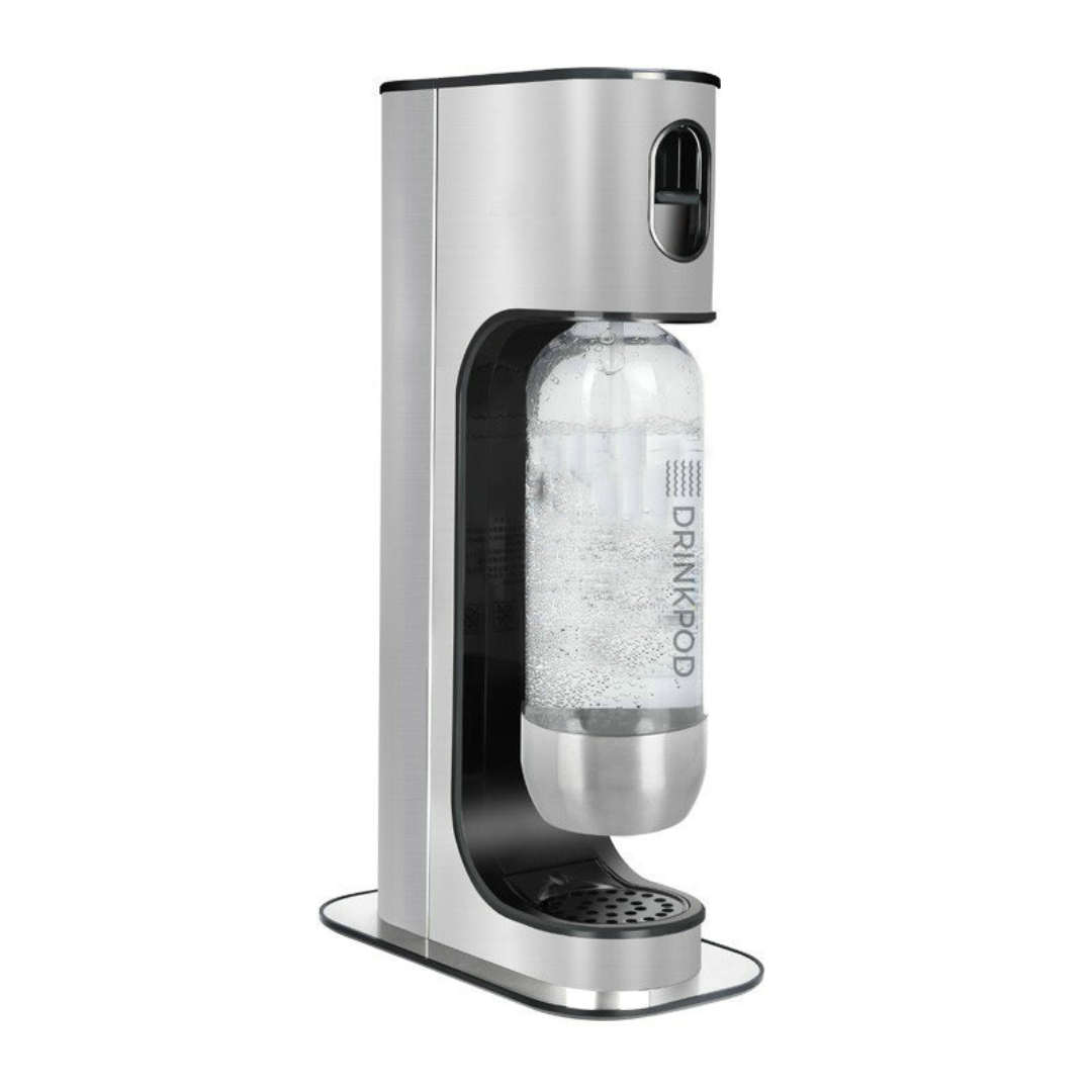 SODAPod Pro Stainless Steel Premium Sparkling Water Machine | Includes 3 x Bottles